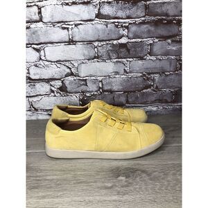 Vionic Jean Yellow Suede Casual Comfort Lace Sneakers Shoes Women 9.5M US/41.5EU